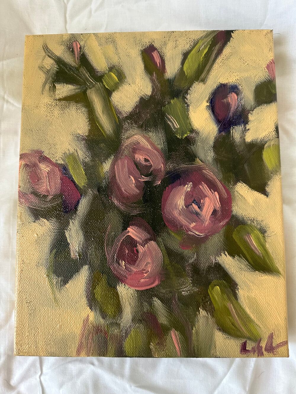 Original Oil on Canvas Floral Painting 8X10 inches